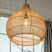 Große Rattan-Hängelampe Rattan Deko