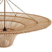 Flache Rattan-Hängeleuchte Rattan Deko