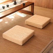 Quadratischer Rattan-Pouf Rattan Deko
