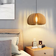 Holzpendelleuchte Rattan Deko
