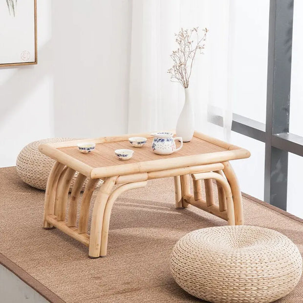 Rattan- und Bambus-Couchtisch Rattan Deko