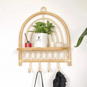 Regenbogen Rattan Wandhaken Rattan Deko