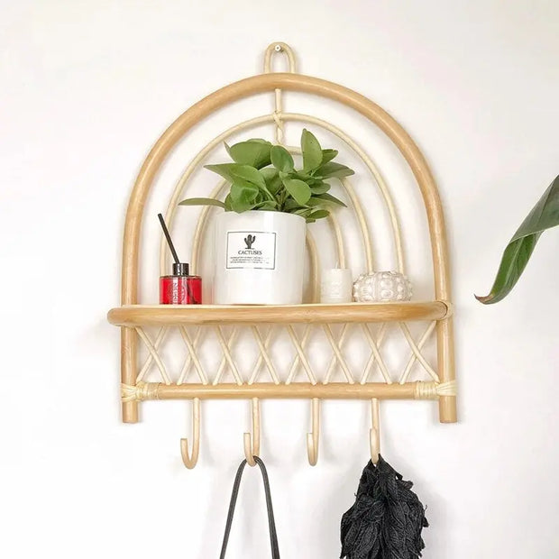 Regenbogen Rattan Wandhaken Rattan Deko