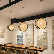 Design Hängelampe mit Flechtmuster Rattan Deko