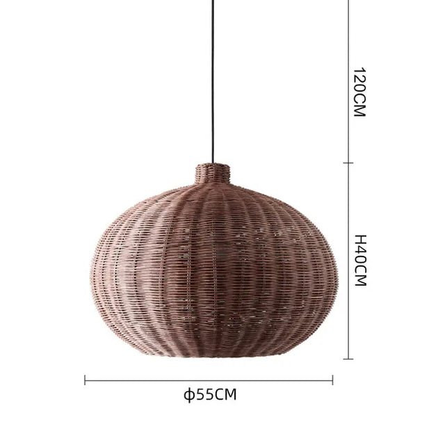 Braune Weidenhängelampe | COSYNEST - Rattan Deko