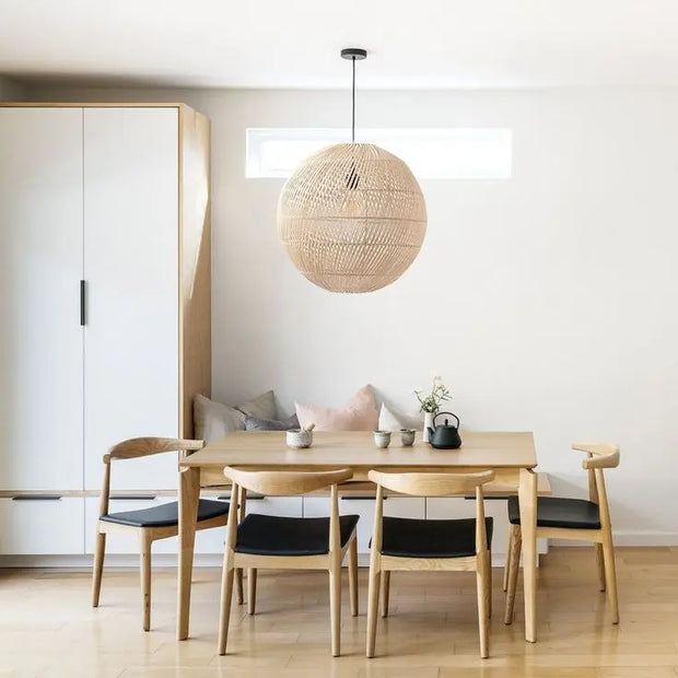 Rattan-Hängeleuchte Kugel | ELLA - Rattan Deko