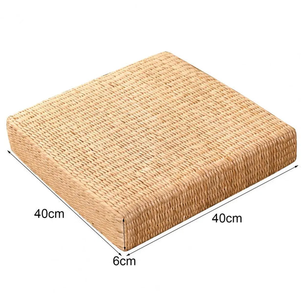 Quadratischer Rattan-Pouf Rattan Deko