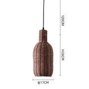 Braune Weidenhängelampe | COSYNEST - Rattan Deko