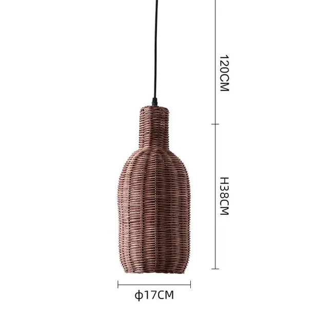 Braune Weidenhängelampe | COSYNEST - Rattan Deko