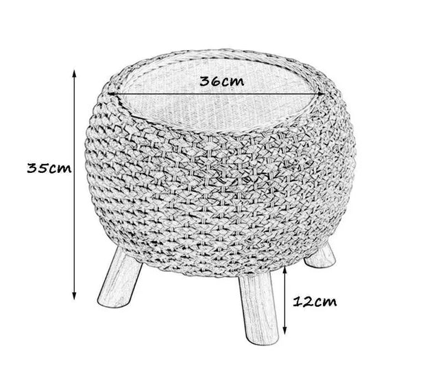 Rattan-Fußhocker Rattan Deko