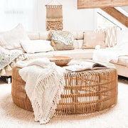 Runder Rattantisch Rattan Deko