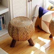 Rattan Pouf Hocker Holz Rattan Deko