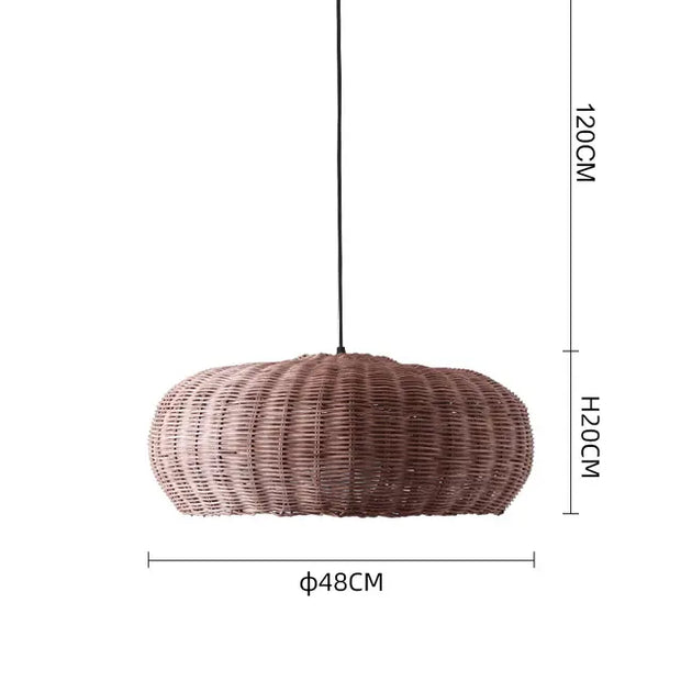 Braune Weidenhängelampe | COSYNEST - Rattan Deko