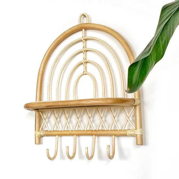 Regenbogen Rattan Wandhaken Rattan Deko