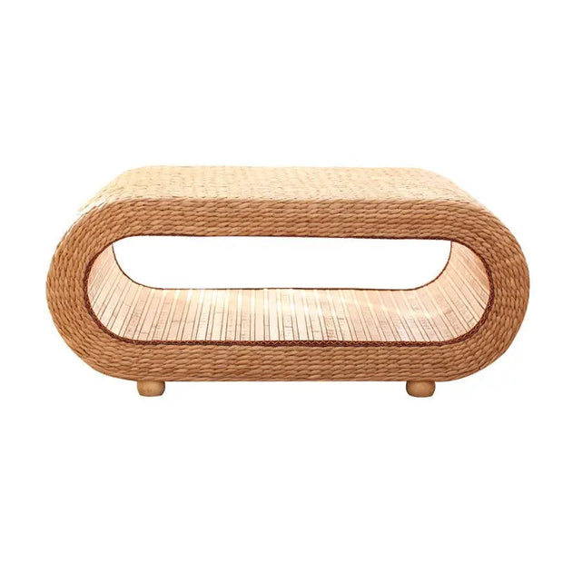 Japanischer Rattan-Couchtisch Rattan Deko