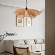 Rattan-Hängeleuchte Blume Rattan Deko