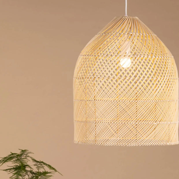 Böhmische Rattan-Hängeleuchte Rattan Deko