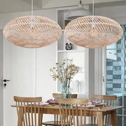Ovale Rattan Hängelampe Rattan Deko