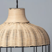 Hängelampe aus Weide & Metall Rattan Deko