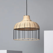 Hängelampe aus Weide & Metall Rattan Deko