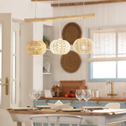 Hängelampe aus Rattan und Treibholz Rattan Deko
