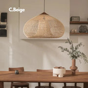 Rattan & Holz Hängeleuchte | BALI - Rattan Deko