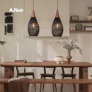 Rattan & Holz Hängeleuchte Rattan Deko