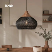 Rattan & Holz Hängeleuchte Rattan Deko