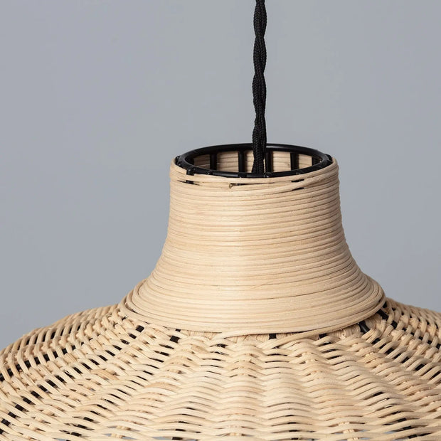 Hängelampe aus Weide & Metall Rattan Deko