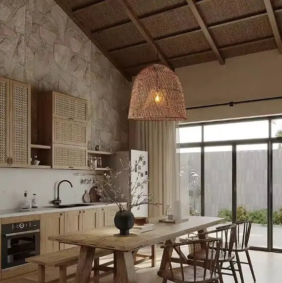 Elegante Rattan-Lampe für stilvolle Beleuchtung Rattan Deko