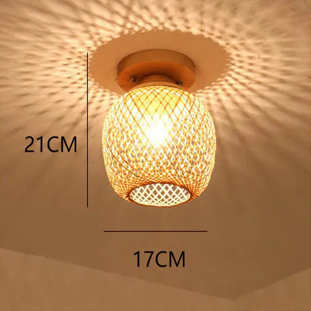 Kleiner Deckenleuchte Rattan Rattan Deko