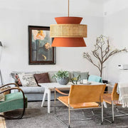 Farbige Rattan-Hängeleuchte | TERRAKOTTA - Rattan Deko