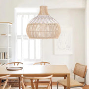 Skandinavische Rattan-Hängeleuchte Rattan Deko