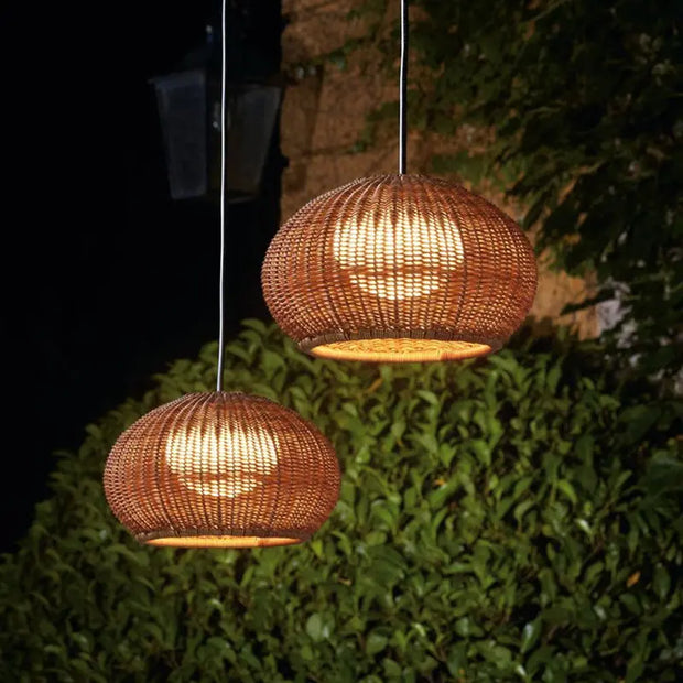 Hängelampe Rattan Außen | RADIEUSE - Rattan Deko
