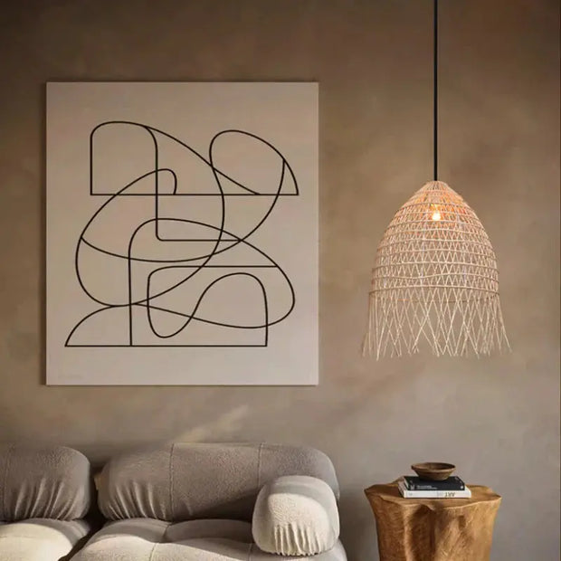Fein Rattan Pendelleuchte | Sanfte Brise - Rattan Deko