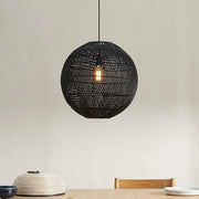 Schwarze Rattan-Kugelleuchte | ORIONIS - Rattan Deko