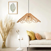 Blumen-Rattan-Hängeleuchte | LIANA - Rattan Deko