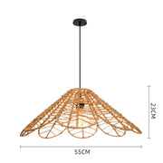 Blumen-Rattan-Hängeleuchte | LIANA - Rattan Deko