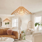Blumen-Rattan-Hängeleuchte | LIANA - Rattan Deko