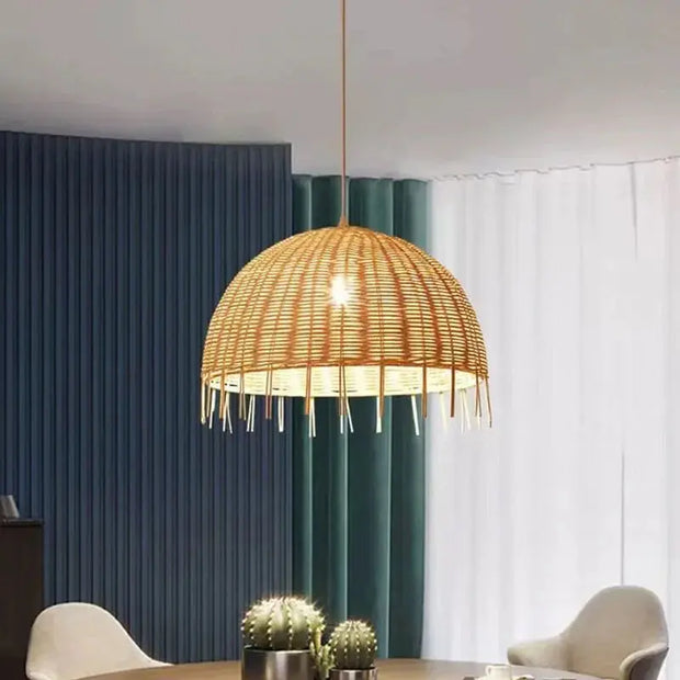 Küchenhängelampe aus Weide | GOURMAND - Rattan Deko