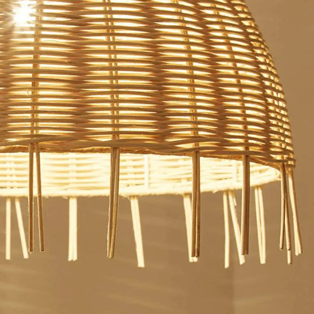 Küchenhängelampe aus Weide Rattan Deko