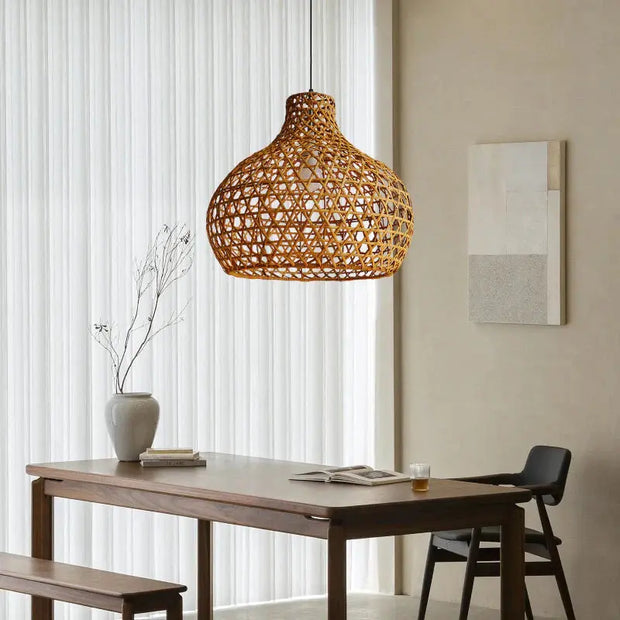 Geflochtene Rattan-Hängeleuchte | NOAH - Rattan Deko