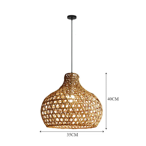 Geflochtene Rattan-Hängeleuchte | NOAH - Rattan Deko