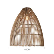 Längliche Rattan-Hängeleuchte Rattan Deko
