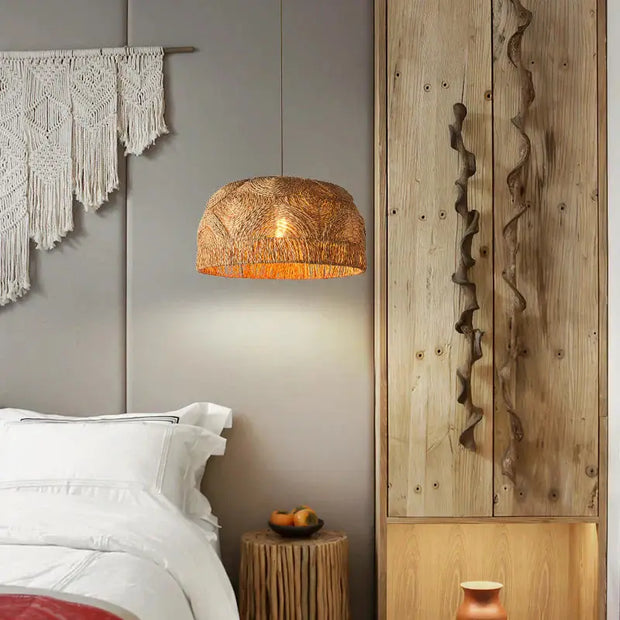 Rattan Hängeleuchte Raphia Rattan Deko