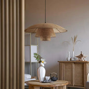 Japanische Rattan-Hängeleuchte Rattan Deko