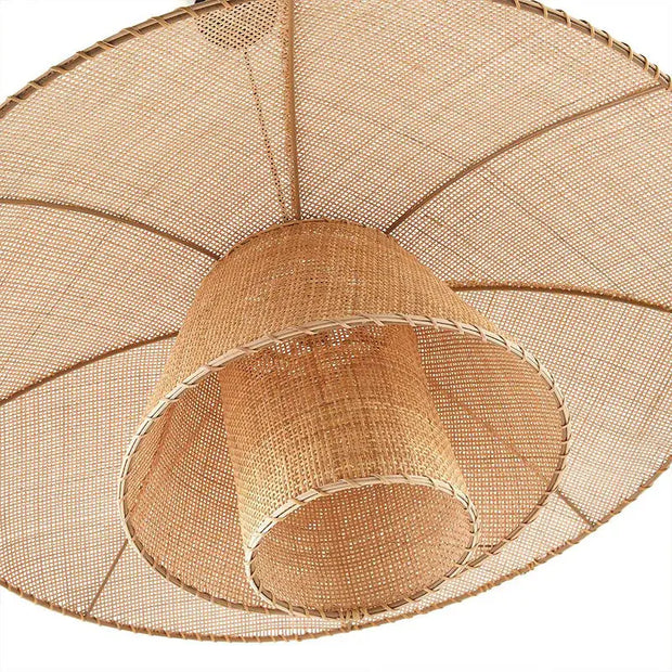 Japanische Rattan-Hängeleuchte Rattan Deko