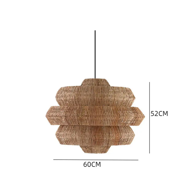 Terrakotta Rattan Hängeleuchte Rattan Deko