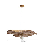 Hängelampe Flechtwerk Blume Rattan Deko