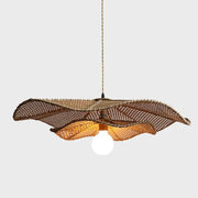 Hängelampe Flechtwerk Blume Rattan Deko